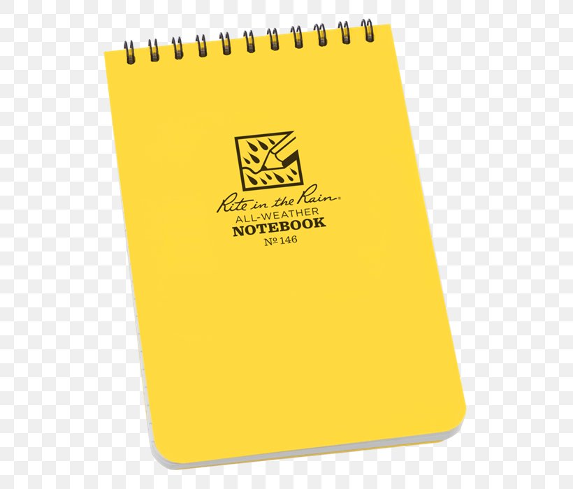 Notebook Paper Rite In The Rain Yellow Spiral, PNG, 700x700px, Notebook, Brand, Industry, Loose Leaf, Office Supplies Download Free
