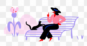 Park Cat Lady PNG
