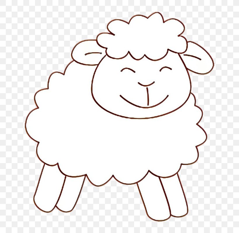 White Sheep Sheep Line Art Head, PNG, 800x800px, Cartoon, Drawing, Finger,  Hand, Head Download Free