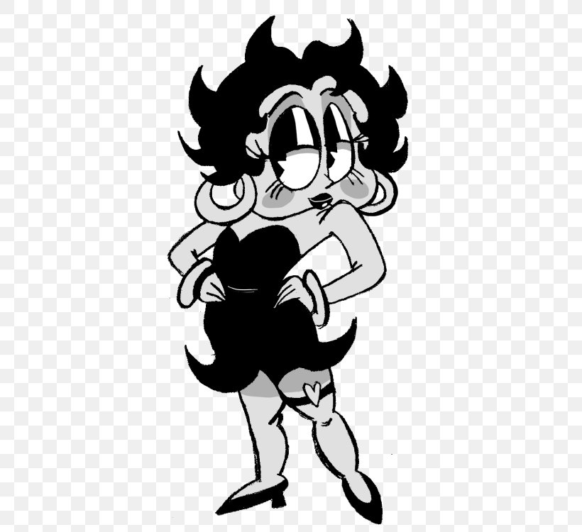 Betty Boop Drawing Cartoon, PNG, 369x750px, Betty Boop, Art, Artwork, Black, Black And White Download Free