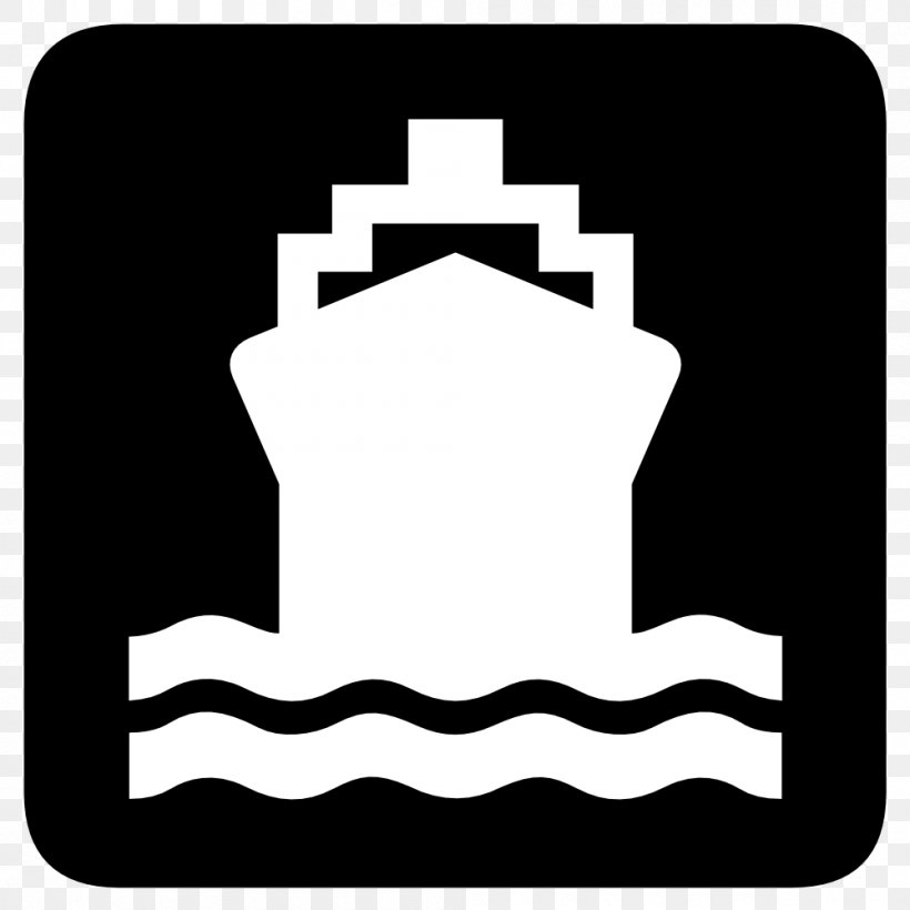 Ferry Ship Symbol Clip Art, PNG, 1000x1000px, Ferry, Area, Black, Black And White, Cruise Ship Download Free
