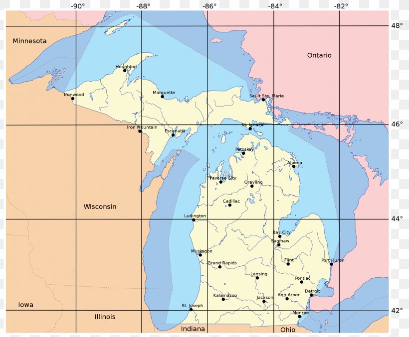 Dearborn Upper Peninsula Of Michigan Geography Of Michigan Map, PNG, 2000x1652px, Dearborn, Area, Atlas, Diagram, Ecoregion Download Free
