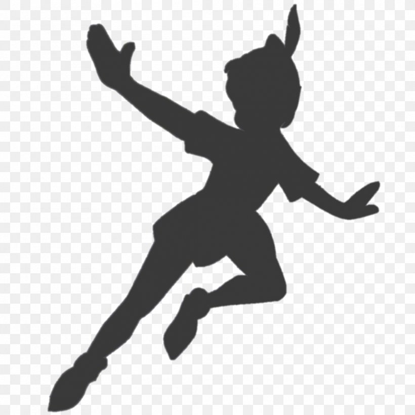 Peter Pan Tinker Bell Silhouette Shadow Clip Art, PNG, 1065x1065px, Peter Pan, Arm, Art, Black, Black And White Download Free