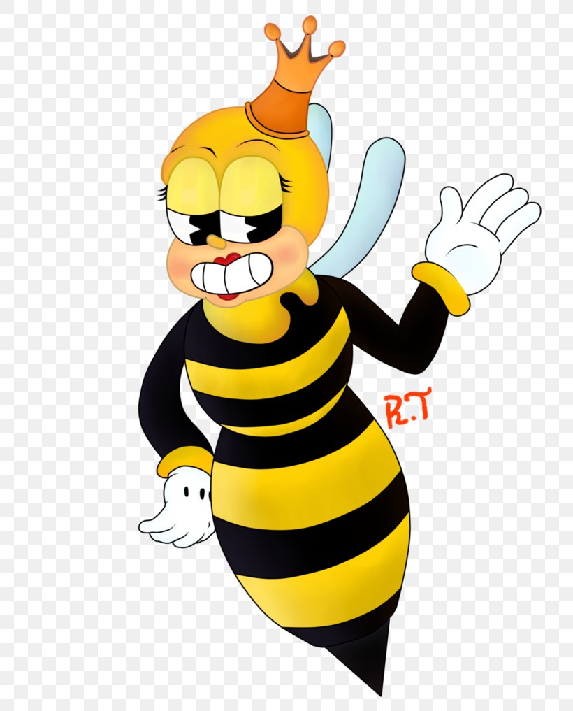 Honey Bee Art Queen Bee Cuphead, PNG, 786x1017px, Honey Bee, Art, Artist, Bee, Cartoon Download Free