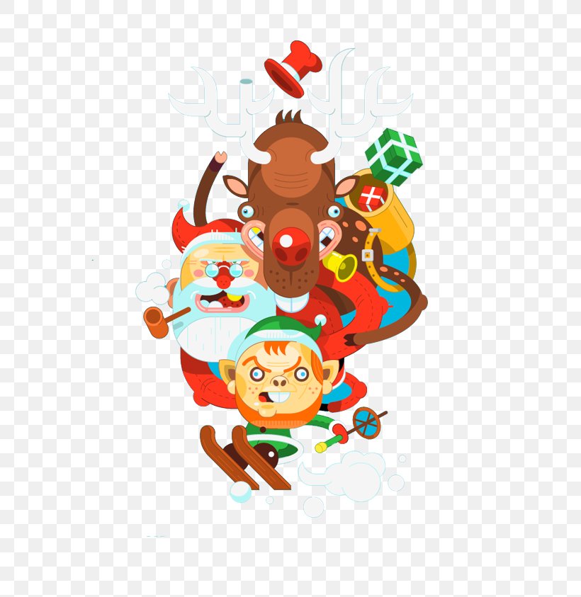 Santa Claus Christmas Ornament Illustration, PNG, 593x843px, Santa Claus, Art, Cartoon, Christmas, Christmas Decoration Download Free