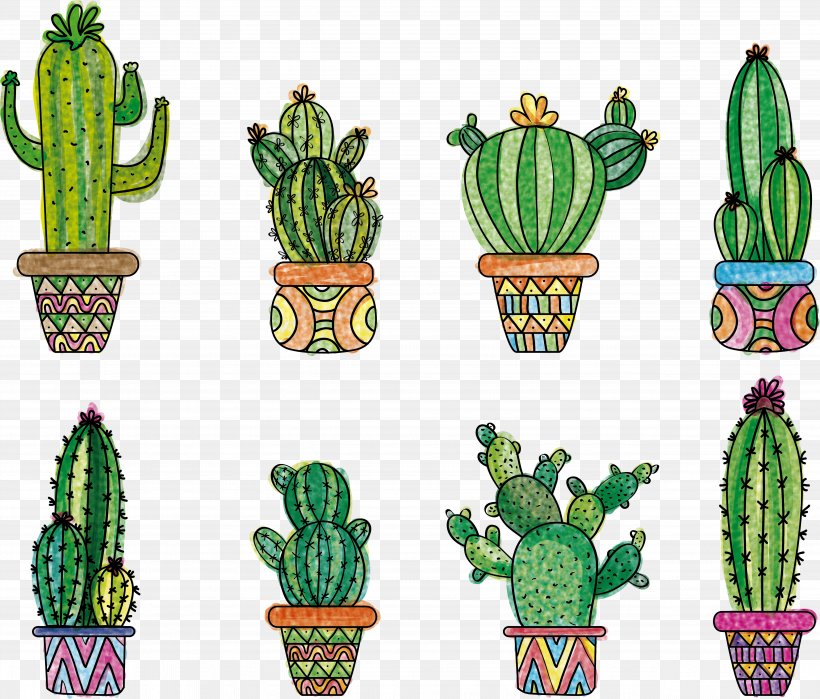 Cactus, PNG, 5116x4362px, Cactus, Flower, Flowerpot, Houseplant, Plant Download Free