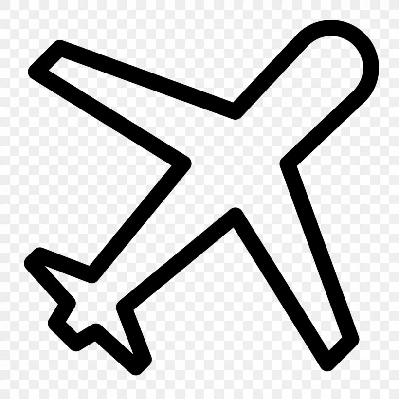 Airplane, PNG, 1200x1200px, Airplane, Area, Black And White, Flight, Symbol Download Free