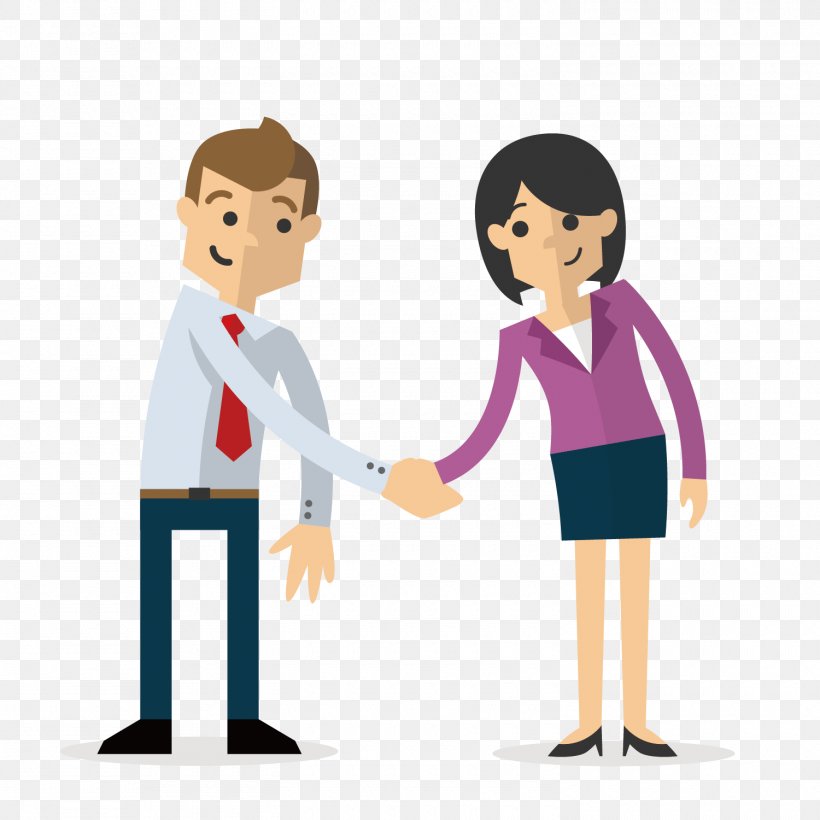 Handshake Royalty-free Businessperson Illustration, PNG, 1500x1500px, Handshake, Boy, Business, Businessperson, Cartoon Download Free