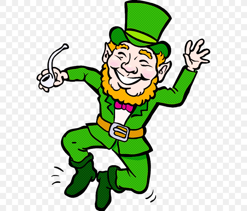 Leprechaun, PNG, 577x700px, Cartoon, Costume, Green, Leprechaun, Pleased Download Free