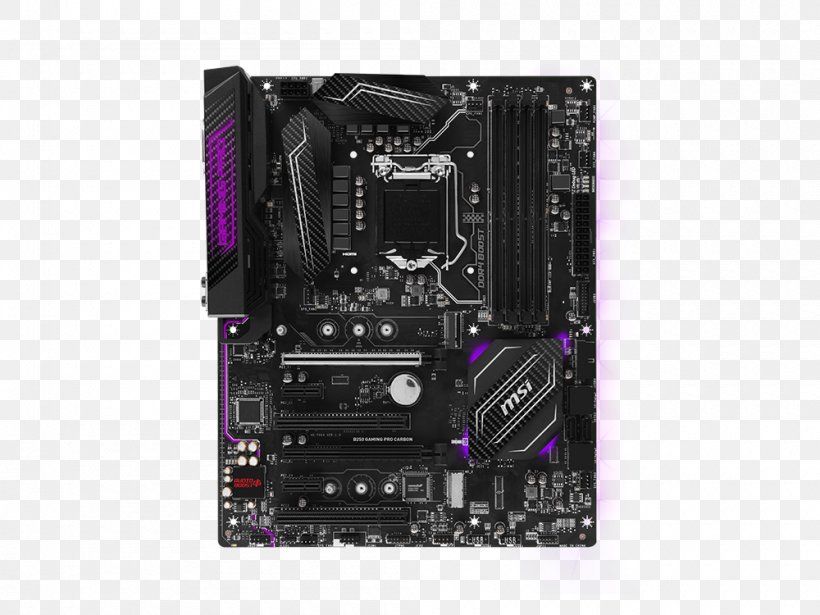 LGA 1151 MSI B250 GAMING PRO CARBON Motherboard ATX CPU Socket, PNG, 1000x750px, Lga 1151, Atx, Central Processing Unit, Computer Accessory, Computer Case Download Free