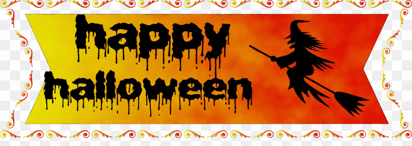 Poster Banner T-shirt Font Meter, PNG, 4379x1553px, Happy Halloween, Banner, Meter, Paint, Poster Download Free