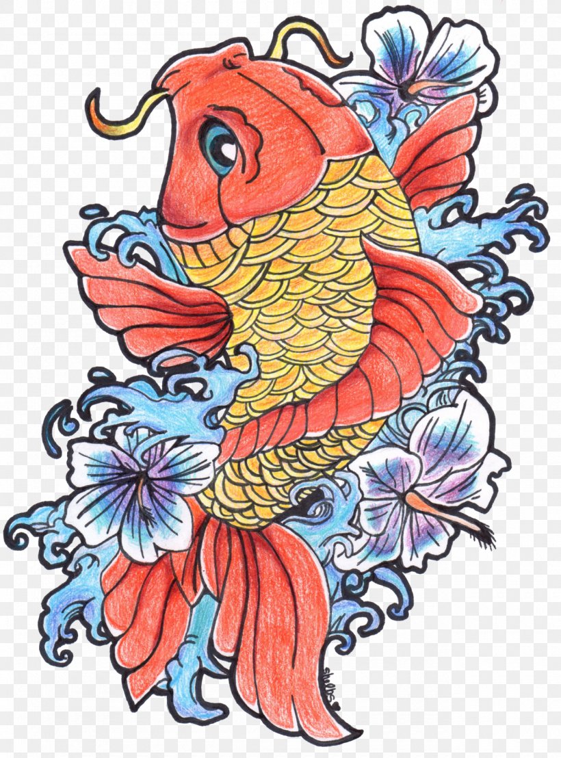 Fish Visual Arts Clip Art, PNG, 1280x1730px, Watercolor, Cartoon, Flower, Frame, Heart Download Free