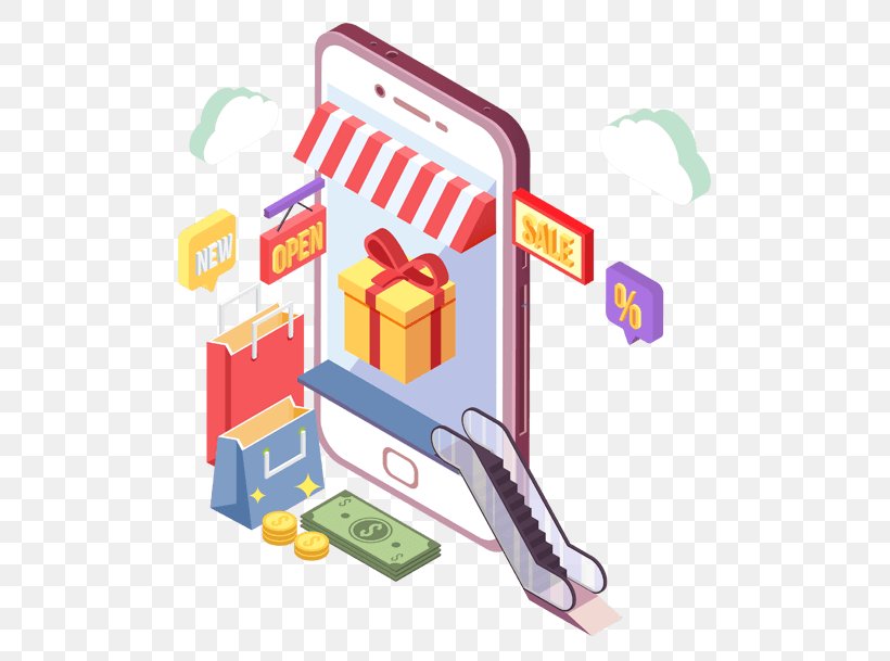Online Shopping E-commerce Retail Mobile App Development, PNG, 581x609px, Online Shopping, Business, Customer, Ecommerce, Mobile App Development Download Free