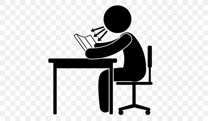 Desk Silhouette Drawing Clip Art, PNG, 640x480px, Desk, Art, Black And White, Chair, Communication Download Free
