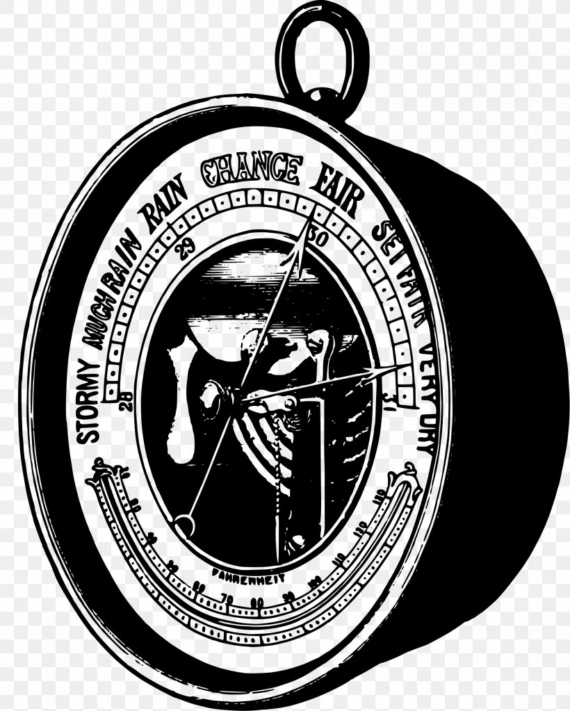 Barometer Atmospheric Pressure Drawing Clip Art, PNG, 1922x2400px, Barometer, Aneroid Barometer, Atmosphere, Atmospheric Pressure, Black And White Download Free