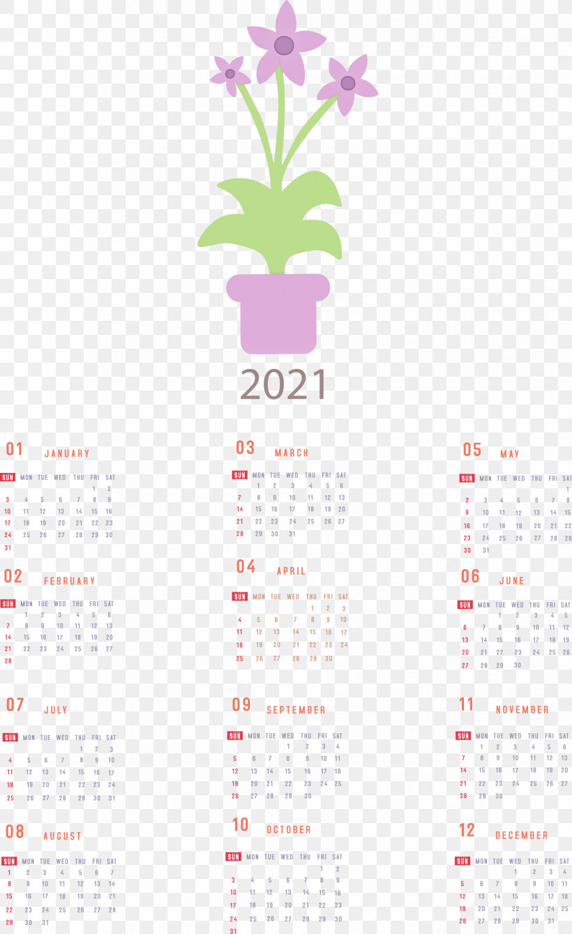 Printable 2021 Yearly Calendar 2021 Yearly Calendar, PNG, 1837x3000px, 2021 Yearly Calendar, Calendar System, Meter Download Free