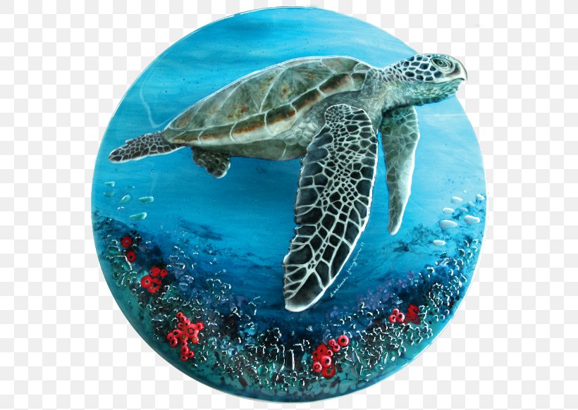Loggerhead Sea Turtle Hawksbill Sea Turtle Fused Glass, PNG, 600x582px, Loggerhead Sea Turtle, Art Glass, Dichroic Glass, Fauna, Fused Glass Download Free