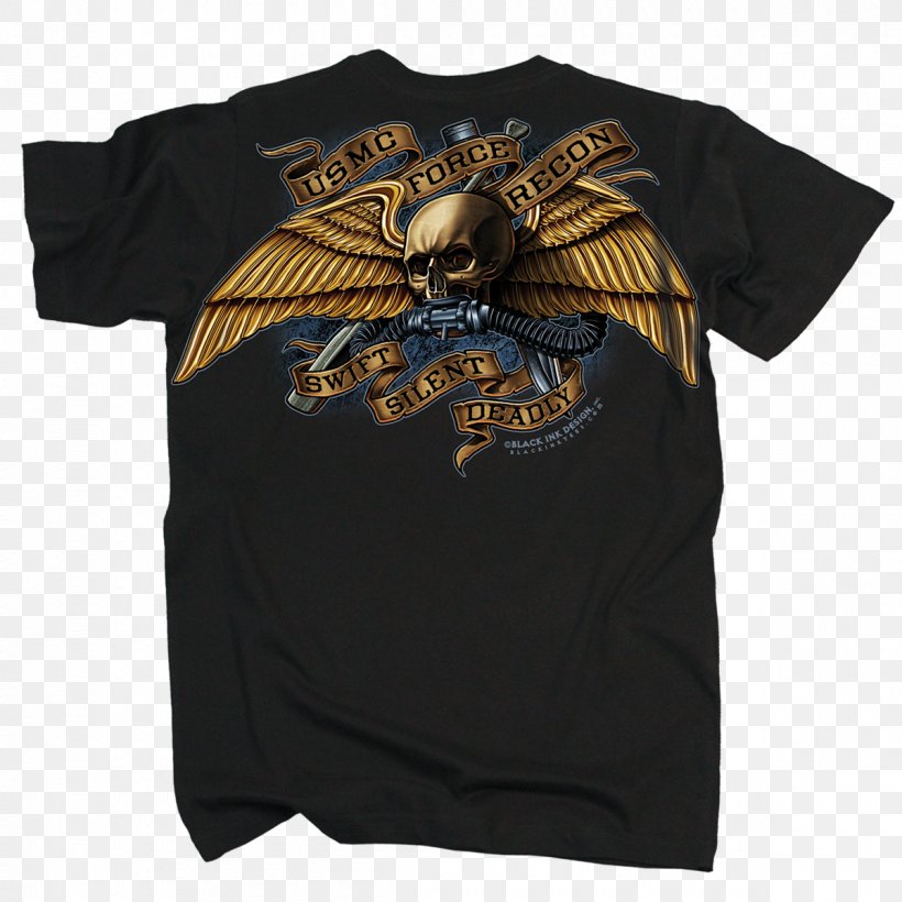 T-shirt United States Marine Corps Force Reconnaissance Special Forces Marines, PNG, 1200x1200px, 1st Reconnaissance Battalion, 4th Marine Division, Tshirt, Battalion, Brand Download Free