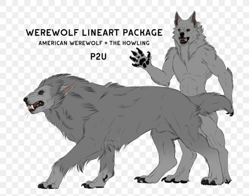 Dog Werewolf DeviantArt Line Art, PNG, 1024x807px, Dog, Art, Artist, Bear, Black And White Download Free