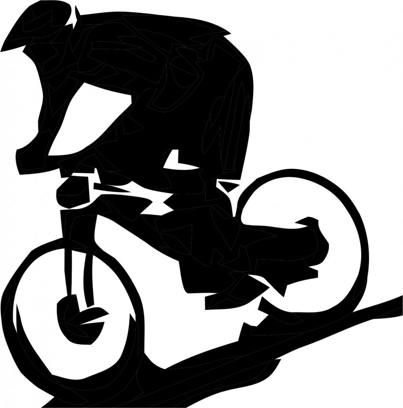 Mountain Bike Bicycle Downhill Mountain Biking Clip Art, PNG, 1578x1600px, Mountain Bike, Artwork, Bicycle, Bicycle Shop, Black And White Download Free