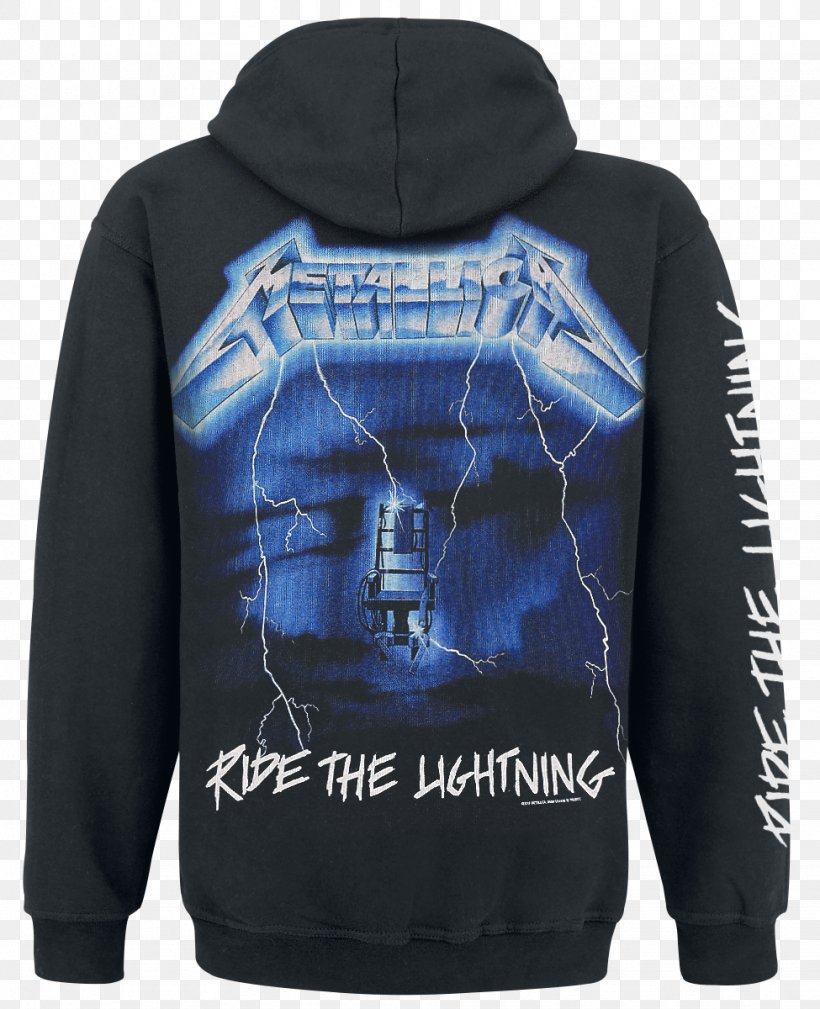 Metallica Ride The Lightning Album Hoodie, PNG, 975x1200px, Watercolor, Cartoon, Flower, Frame, Heart Download Free