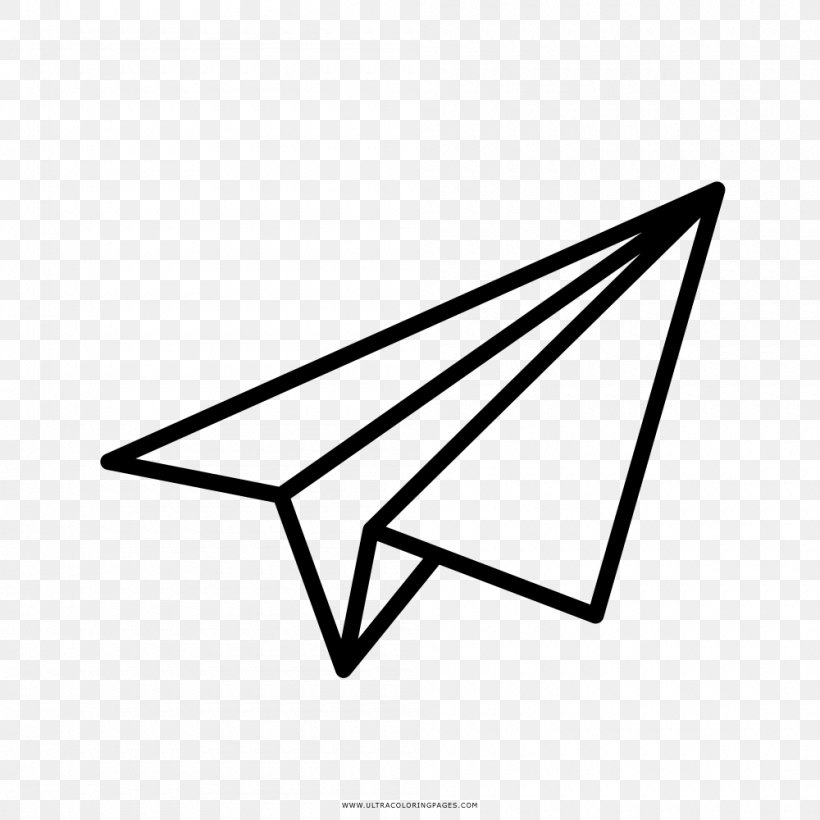 Airplane Paper Plane, PNG, 1000x1000px, Airplane, Black And White, Business, Drawing, Furniture Download Free