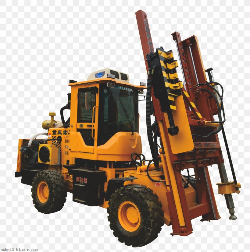 Bulldozer Machine Down-the-hole Drill Forklift Motor Vehicle, PNG, 1369x1384px, Bulldozer, Car, Construction Equipment, Crane, Downthehole Drill Download Free