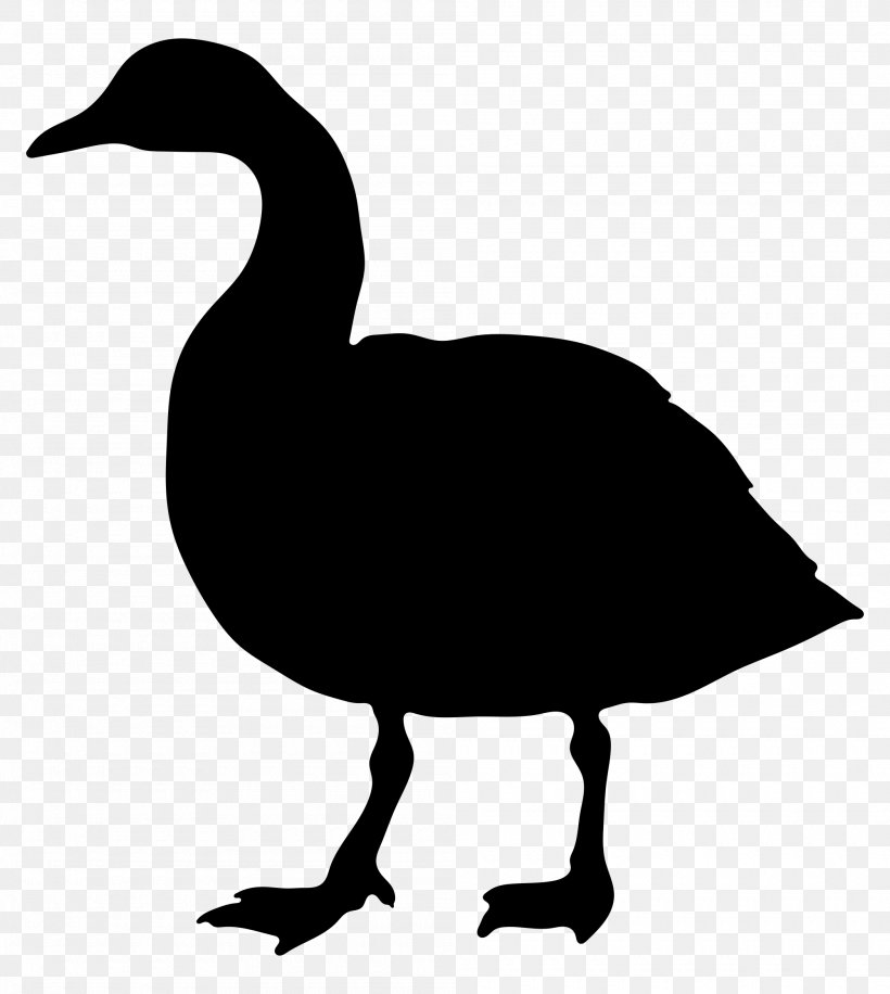 Goose Silhouette, PNG, 2000x2235px, Goose, Beak, Bird, Black And White, Canada Goose Download Free