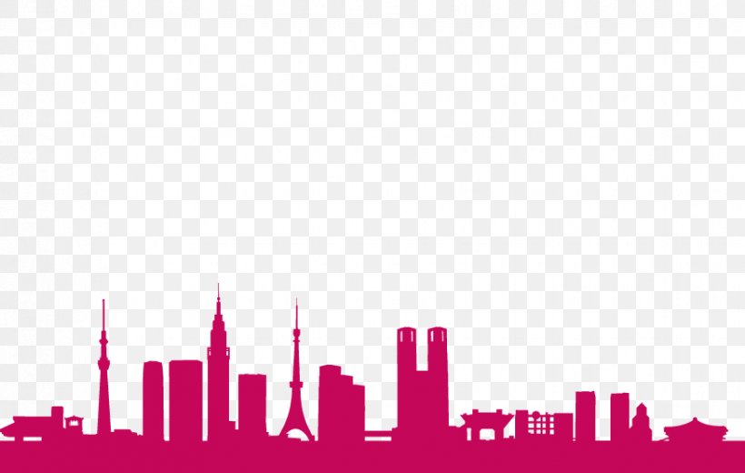 Tokyo Skyline Silhouette Stock Photography, PNG, 875x555px, Tokyo, Cityscape, Drawing, Japan, Magenta Download Free