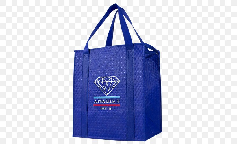 Tote Bag Cooler Thermal Bag Thermal Insulation, PNG, 500x500px, Tote Bag, Bag, Blue, Brand, Cobalt Blue Download Free