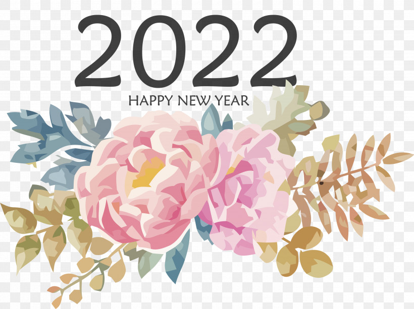 2022 Happy New Year 2022 New Year 2022, PNG, 3000x2245px, Floral Design, Biology, Cut Flowers, Flower, Meter Download Free