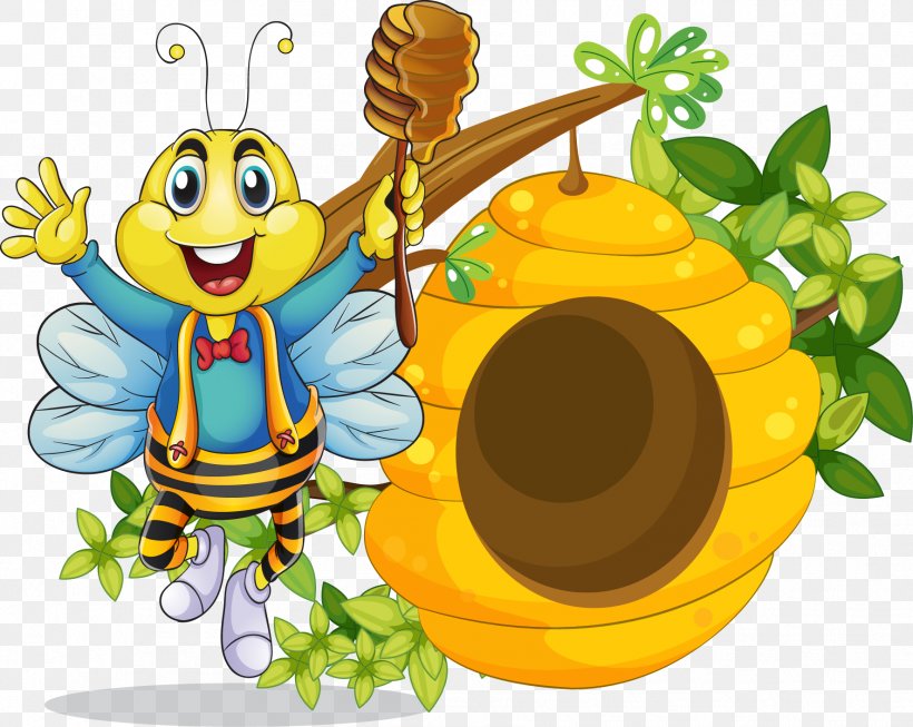 Beehive Cartoon Clip Art, PNG, 1773x1414px, Bee, Animation, Art, Beehive, Bumblebee Download Free