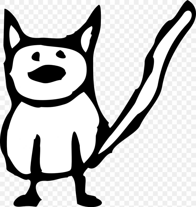 Cat Kitten Black And White Cartoon Clip Art, PNG, 1331x1406px, Cat, Artwork, Bicolor Cat, Black, Black And White Download Free