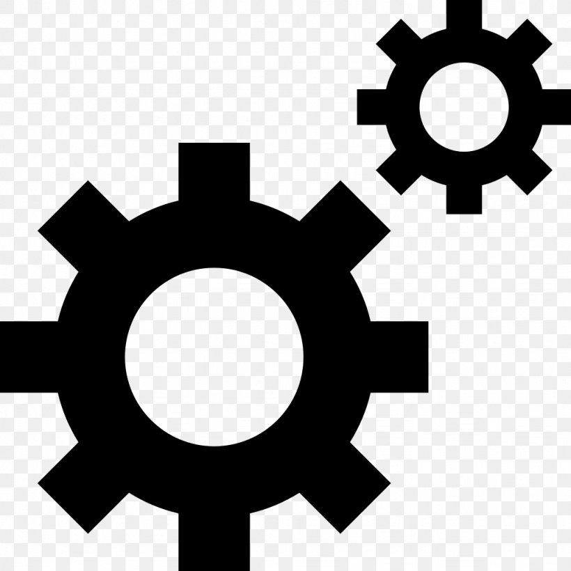 Gear, PNG, 1024x1024px, Gear, Black And White, Hardware Accessory, Icon Design, Symbol Download Free