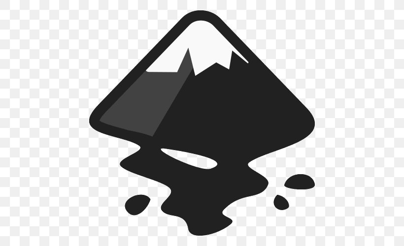 Inkscape Vector Graphics Editor Clip Art, PNG, 500x500px, Inkscape, Black And White, Free Software, Graphics Software, Linux Download Free