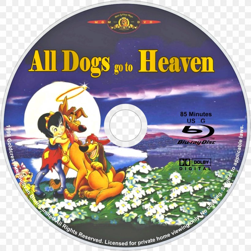 DVD All Dogs Go To Heaven Blu-ray Disc Film Animated Cartoon, PNG, 1000x1000px, Dvd, All Dogs Go To Heaven, All Dogs Go To Heaven 2, All Dogs Go To Heaven The Series, Animated Cartoon Download Free