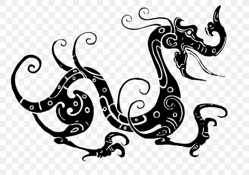 Silhouette Dragon Clip Art, PNG, 886x625px, Silhouette, Art, Black And White, Can Stock Photo, Chinese Dragon Download Free