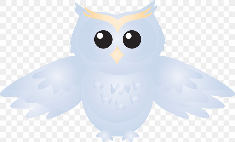 Owl Snowy Owl Bird White Bird Of Prey, PNG, 3000x1812px, Watercolor Owl, Beak, Bird, Bird Of Prey, Owl Download Free