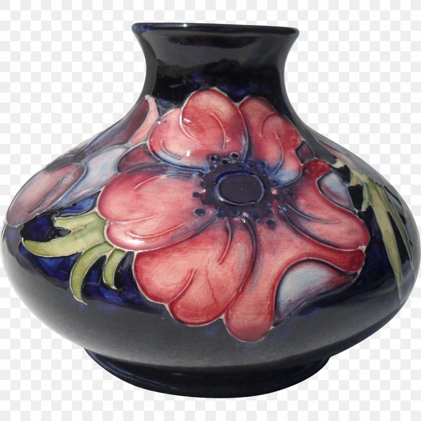 Pottery Moorcroft Ceramic Porcelain Vase, PNG, 1393x1393px, Pottery, Anemone, Artifact, Ceramic, Leather Flower Download Free