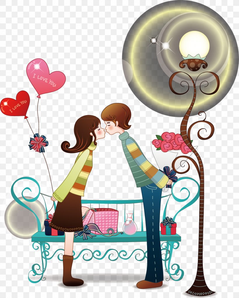 Cartoon Love Clip Art, PNG, 1622x2019px, Cartoon, Art, Balloon, Couple,  Drawing Download Free