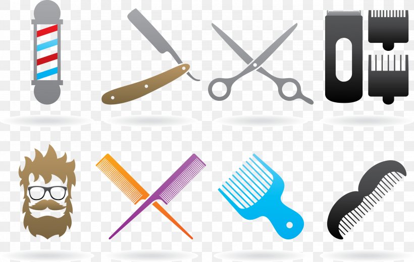 Comb Scissors Logo Barbershop, PNG, 2860x1814px, Comb, Barber, Barbershop, Beauty Parlour, Brand Download Free