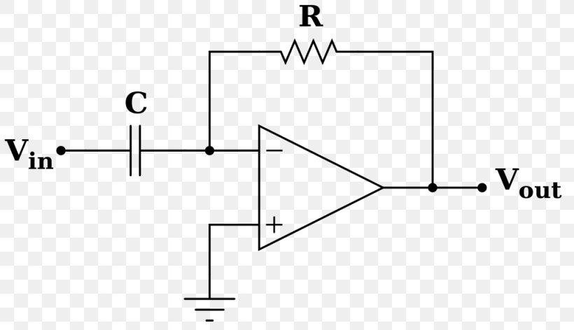 Differentiator Operational Amplifier Electronic Circuit Electronics, PNG, 1024x590px, Operational Amplifier, Amplifier, Analog Signal, Analogue Electronics, Area Download Free