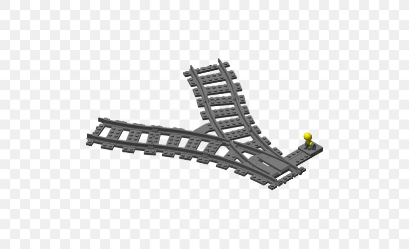 Lego Trains Rail Transport Track Wye, PNG, 500x500px, 3d Printing, Train, Automotive Exterior, Buffer Stop, Electrical Switches Download Free