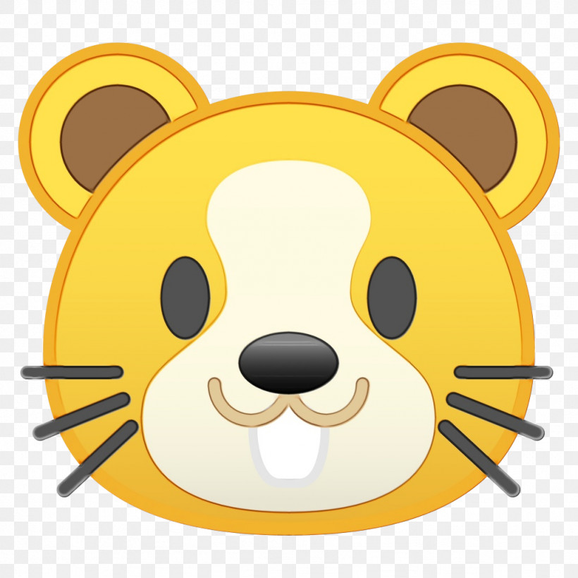 Cartoon Yellow Bear Smile, PNG, 1024x1024px, Watercolor, Bear, Cartoon, Paint, Smile Download Free