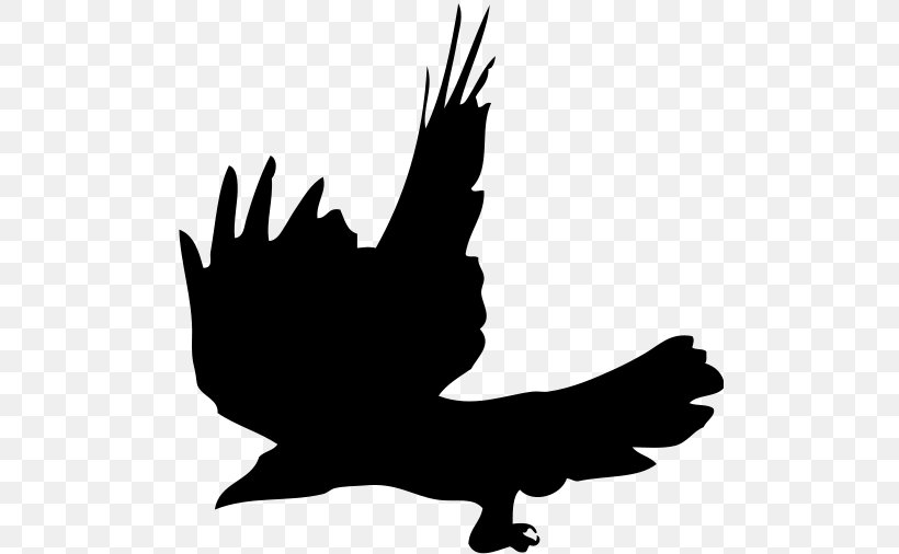 Crow Silhouette Beak Clip Art, PNG, 500x506px, Crow, Beak, Bird, Black And White, Chicken Download Free