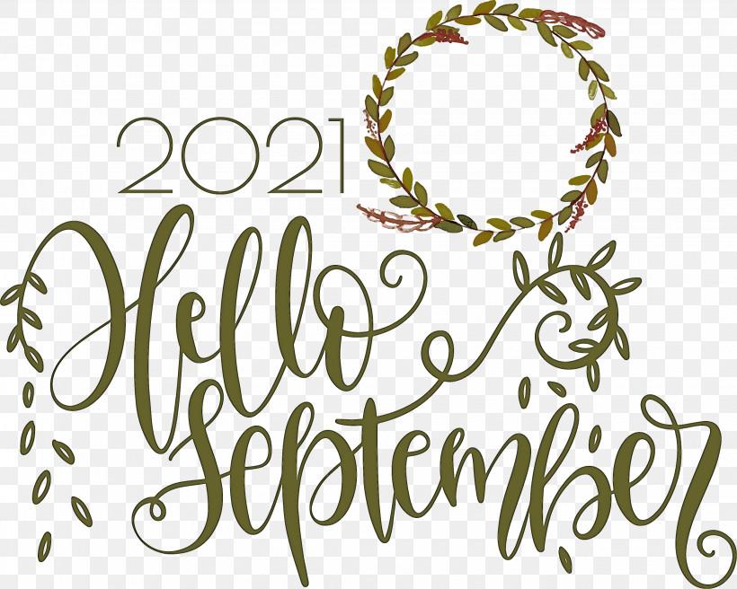 Hello September September, PNG, 3065x2455px, 2019, Hello September, Childrens Day, Floral Design, Logo Download Free