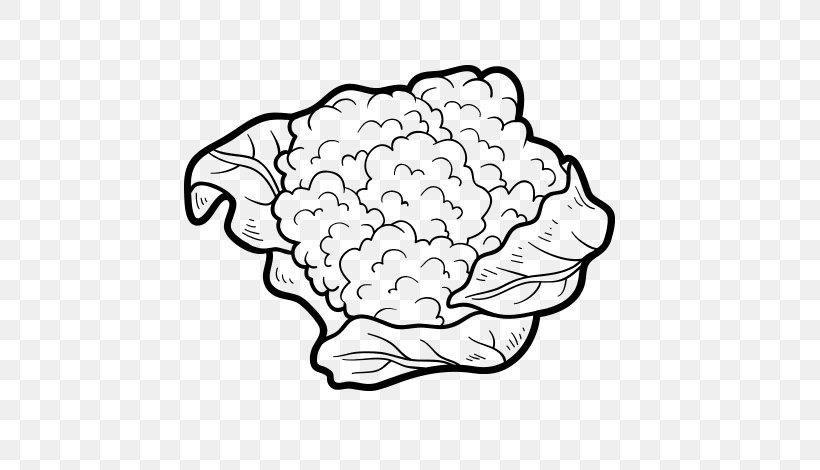 Drawing Cauliflower Vegetable Broccoli Coloring Book, PNG, 600x470px,  Watercolor, Cartoon, Flower, Frame, Heart Download Free