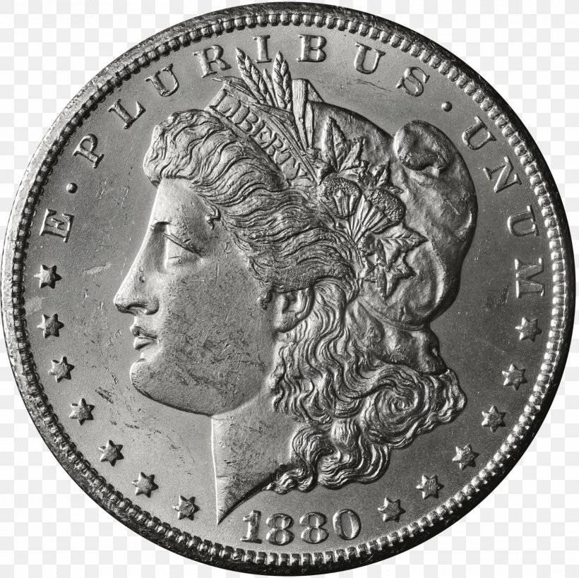 Dollar Coin Morgan Dollar United States Dollar Quarter, PNG, 1600x1600px, Coin, Ancient History, Black And White, Cayman Islands Dollar, Currency Download Free