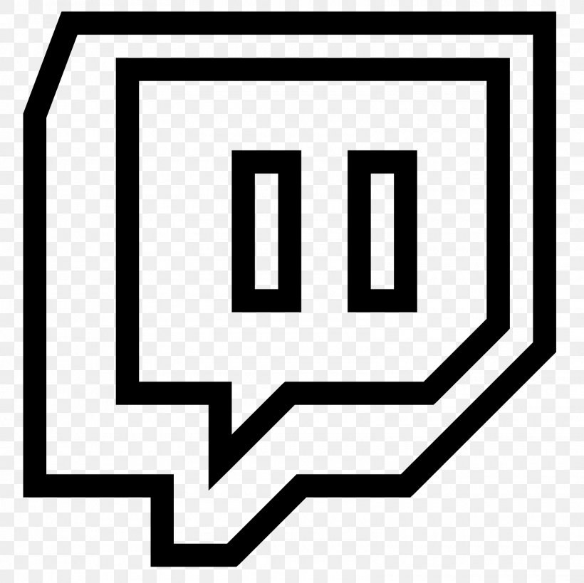 Twitch Logo, PNG, 1600x1600px, Twitch, Area, Black And White, Brand, Logo Download Free