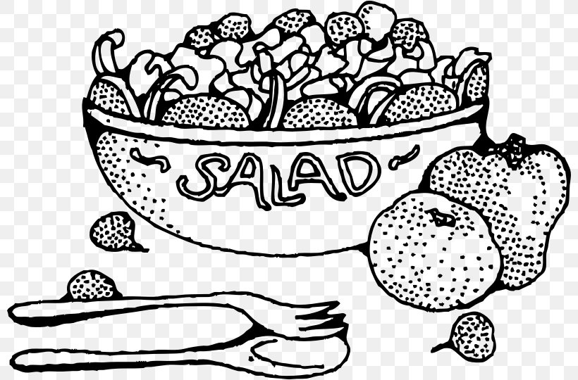 Taco Salad Coloring Book Vegetable, PNG, 800x540px, Taco Salad, Apple, Black And White, Bowl, Coloring Book Download Free